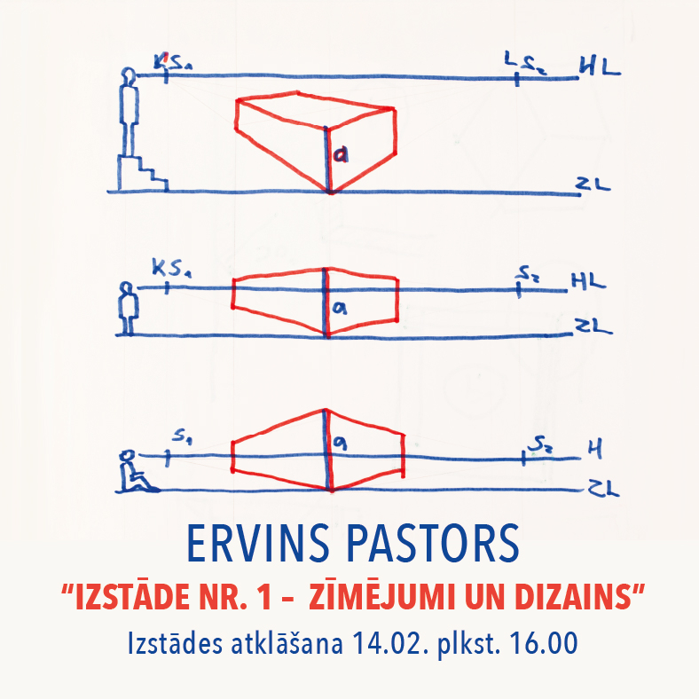 Ervīna Pastora izstādes atklāšanas afiša