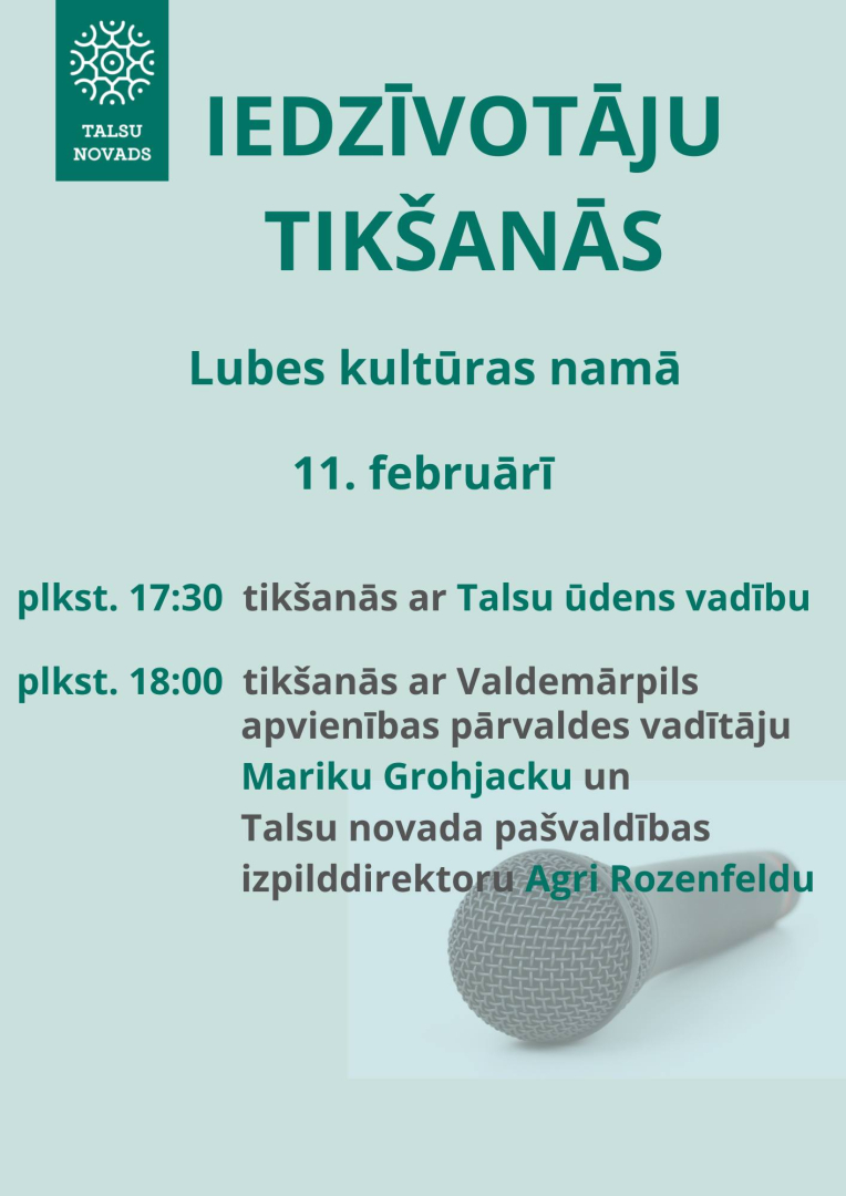 Iedzīvotāju tikšanās Lubē afiša