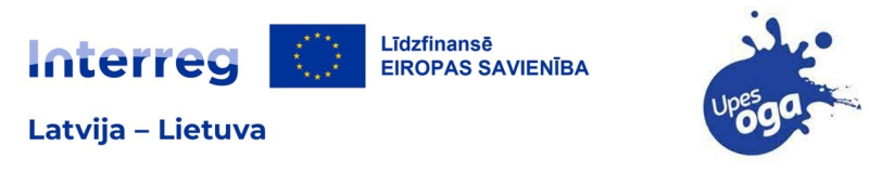 Logo ansamblis. Interreg Latvija Lietuva. Upes oga