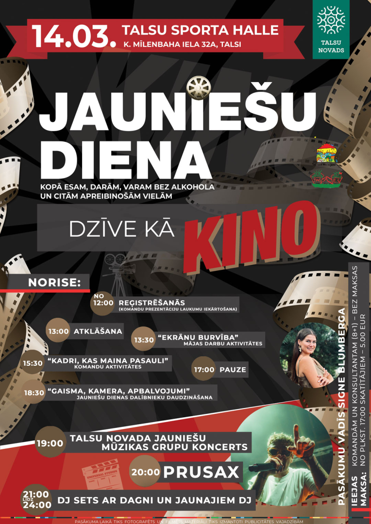 Jauniešu dienas Dzīve kā kino afiša