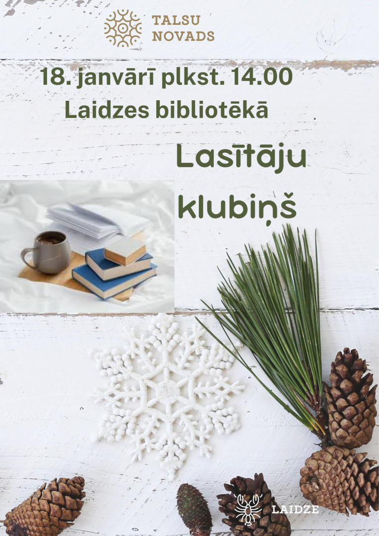 Lasītāju klubiņa Laidzes bibliotēkā afiša