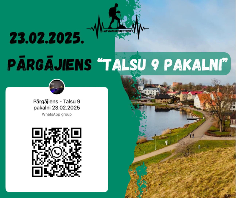 Pārgājiena Talsu 9 pakalni afiša