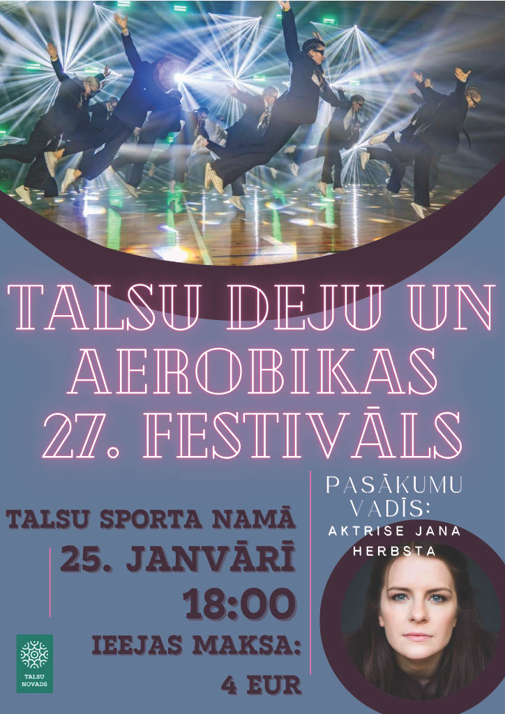 Talsu deju un aerobikas 27. festivāla afiša