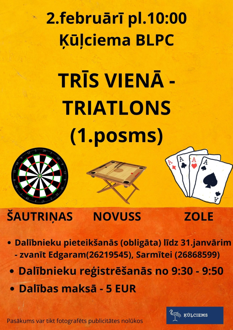 Trīs vienā – triatlons 1.posma afiša