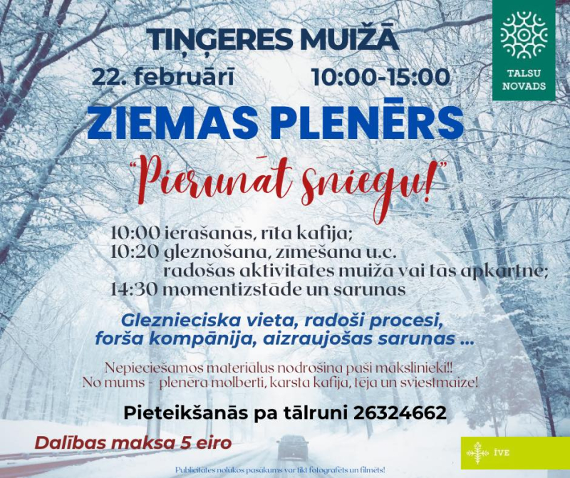 Ziemas plenēra Pierunāt sniegu afiša