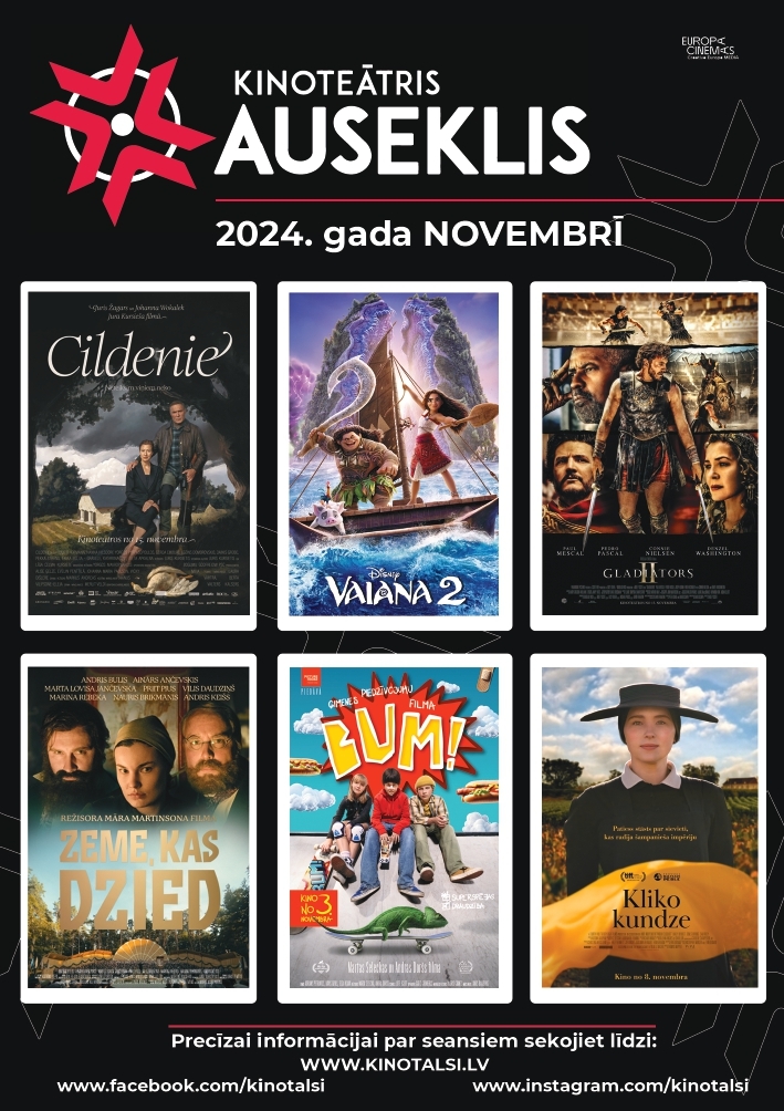 Kino repertuārs novembrī 2024