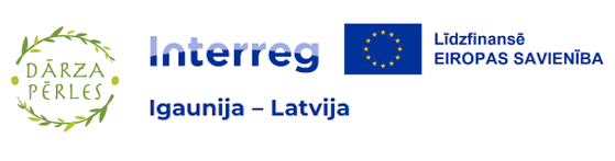 Logo ansamblis. Dārza pērles, Interreg, Eiropas Savienība