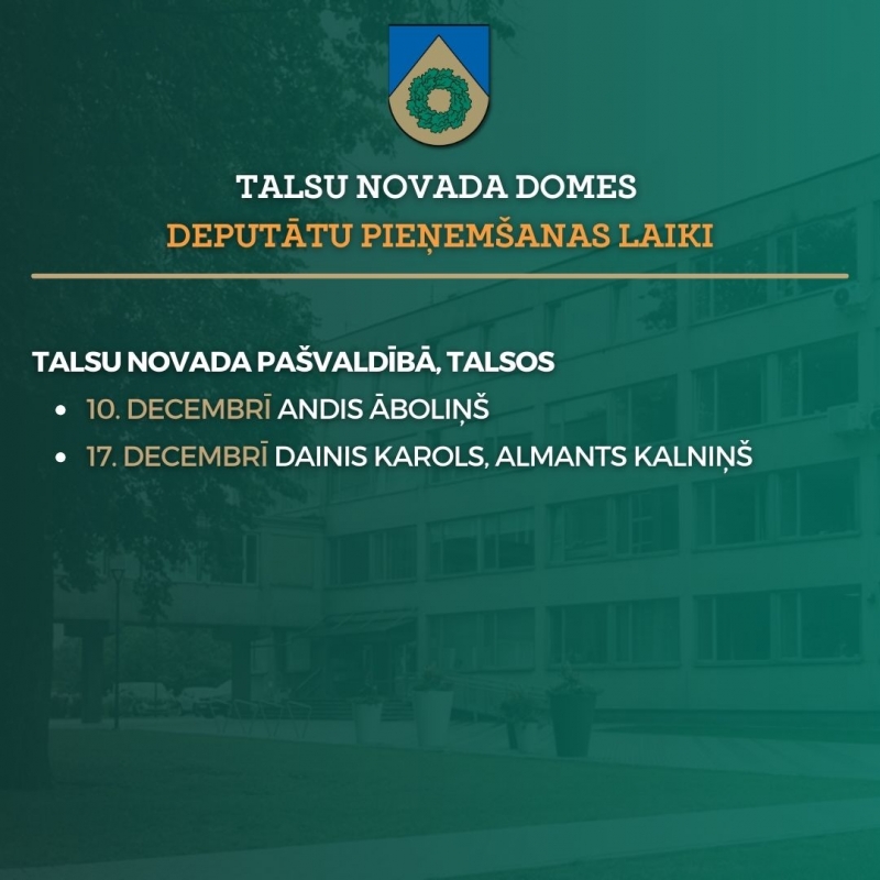 Deputātu pieņemšanas laiku decembrī attēls