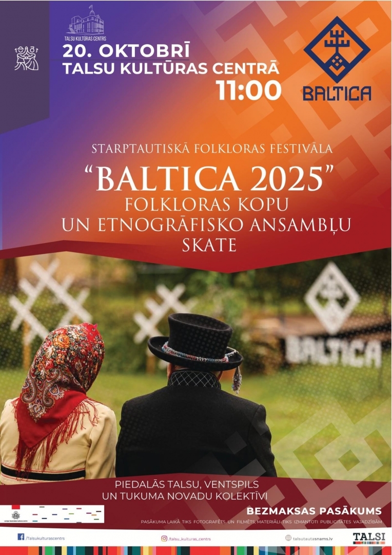 Startptautiskā folkloras festivāla Baltica 2025 afiša