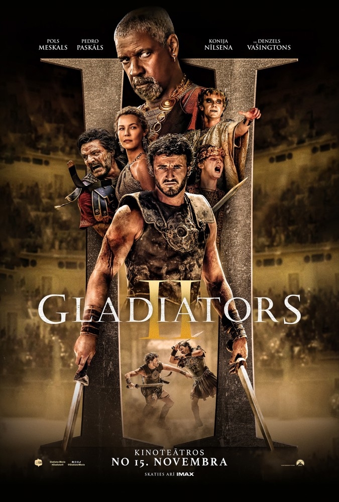 Kino afiša filmai Gladiators II