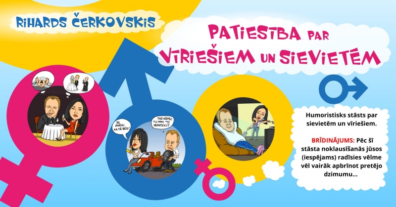 Stāvizrādes „Patiesība par vīriešiem un sievietēm" afiša