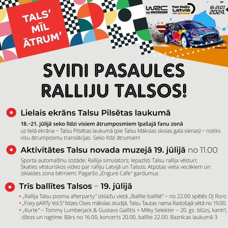 Svini pasaules ralliju Talsos