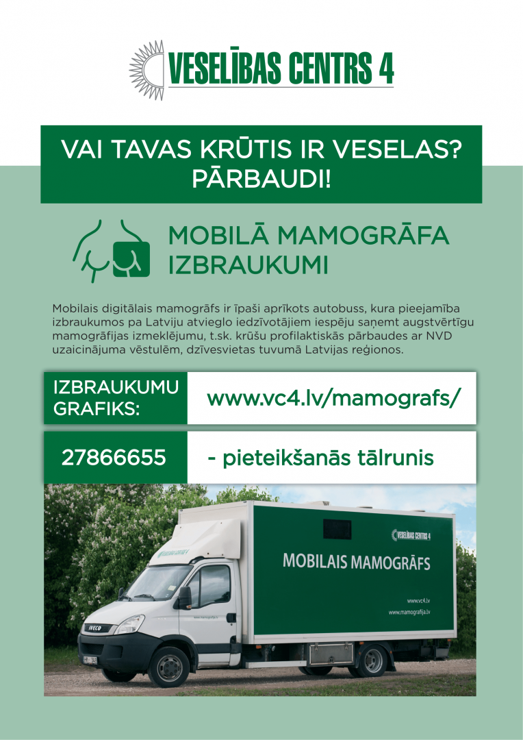 „Veselības centrs 4” mobilais mamogrāfs