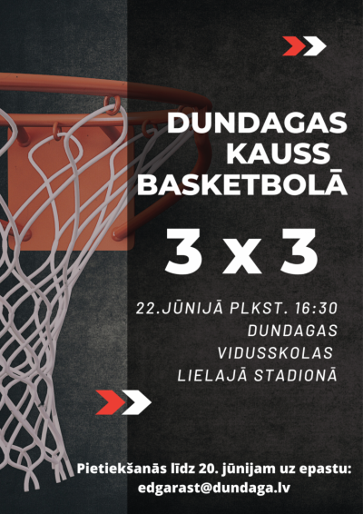 Dundagas kauss basketbolā 22. jūnijā plkst. 16.30